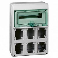 Распределительный шкаф KAEDRA, 12 мод., IP65, навесной, пластик, зеленая дверь | код. 13181 | Schneider Electric